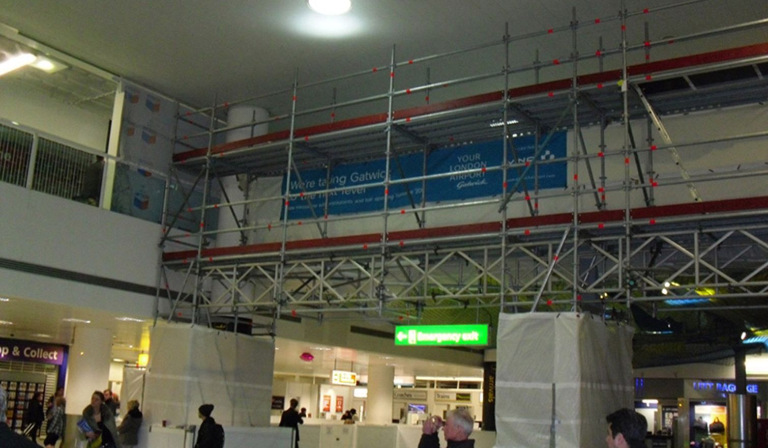 Gatwick Airport - Bridged Layher Access and Protection Scaffold